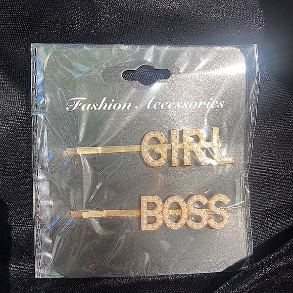 Hair accessories Girl Boss 2 Pc Hair Clips Bridal Pins - Picture 2 of 3